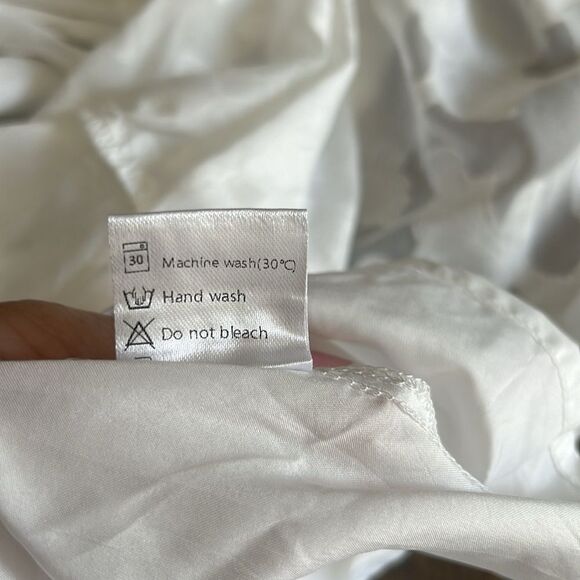 ZESICA FLORAL LACE FLOWY SHORT SLEEVE SMOCKED MIDI DRESS - Picture 15 of 16